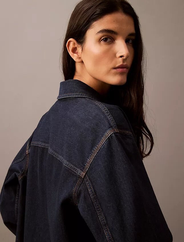 Rahat Denim Düğmeli Gömlek Rahat Denim Düğmeli Gömlek