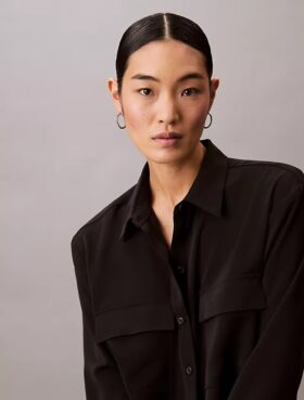Rahat Düğmeli Utility Shirt