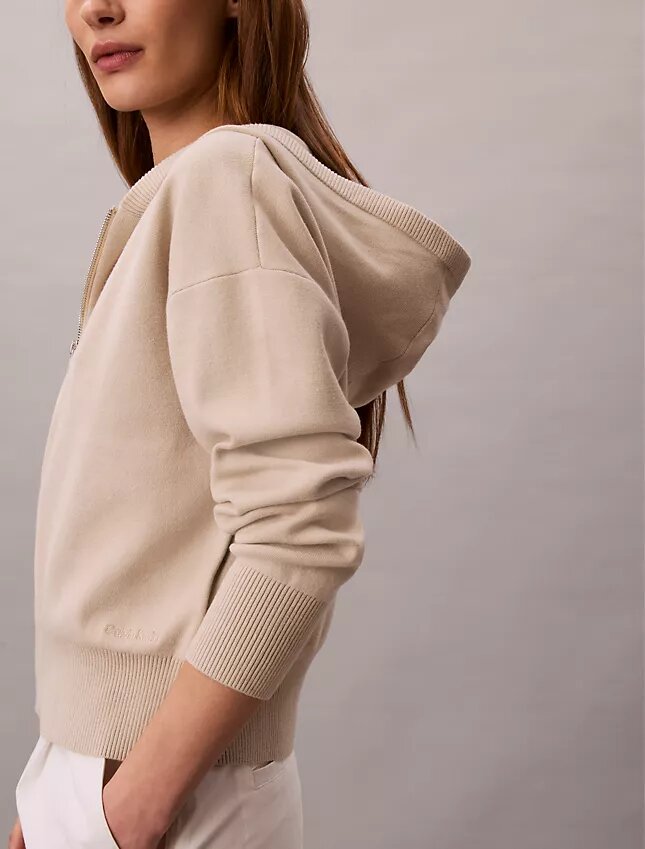 Rahat Örme Kapüşonlu Sweatshirt Rahat Örme Kapüşonlu Sweatshirt