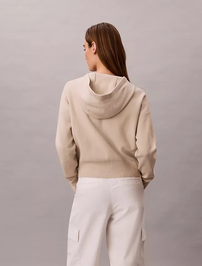 Rahat Örme Kapüşonlu Sweatshirt Rahat Örme Kapüşonlu Sweatshirt