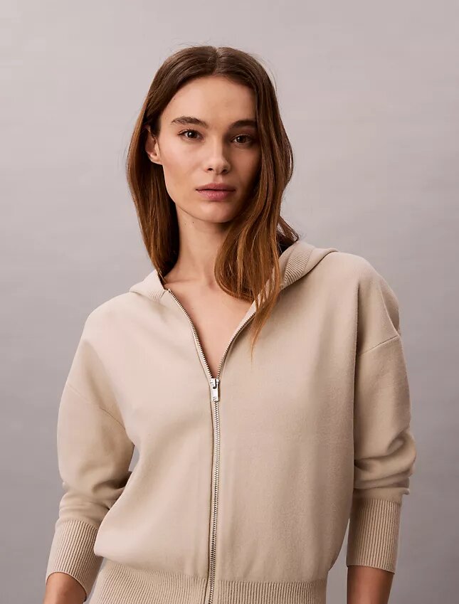 Rahat Örme Kapüşonlu Sweatshirt Rahat Örme Kapüşonlu Sweatshirt