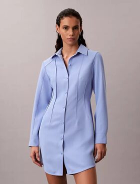 Rahat Twill Mini Gömlek Elbise