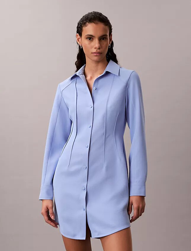 Rahat Twill Mini Gömlek Elbise Rahat Twill Mini Gömlek Elbise