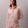 Saten Parlaklıkta Pijama Gömleği