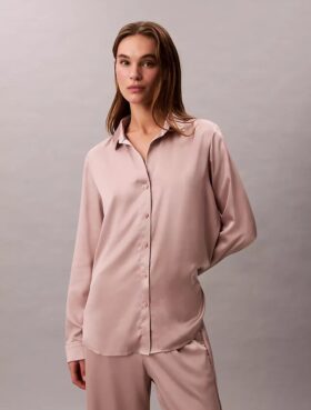 Saten Parlaklıkta Pijama Gömleği