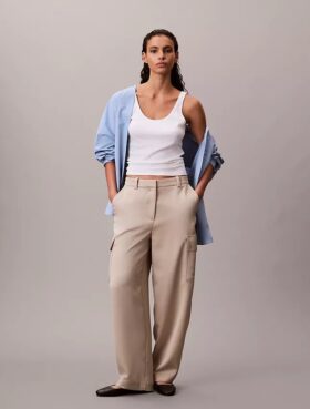 Saten Twill Rahat Kargo Pantolonlar