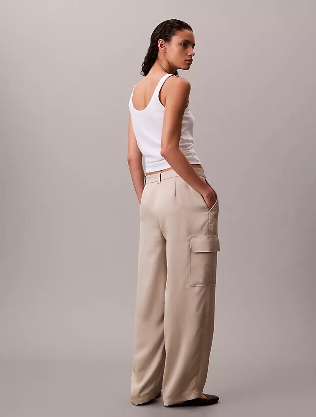 Saten Twill Rahat Kargo Pantolonlar Saten Twill Rahat Kargo Pantolonlar