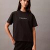 Standart Logo Boxy Fit Bisiklet Yaka Tişört