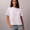 Standart Logo Boxy Fit Bisiklet Yaka Tişört