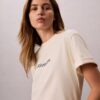 Standart Logo Boxy Fit Bisiklet Yaka Tişört
