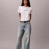 Standart Logo Boxy Fit Bisiklet Yaka Tişört