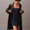 Straplez Denim Mini Elbiseler Straplez Denim Mini Elbiseler