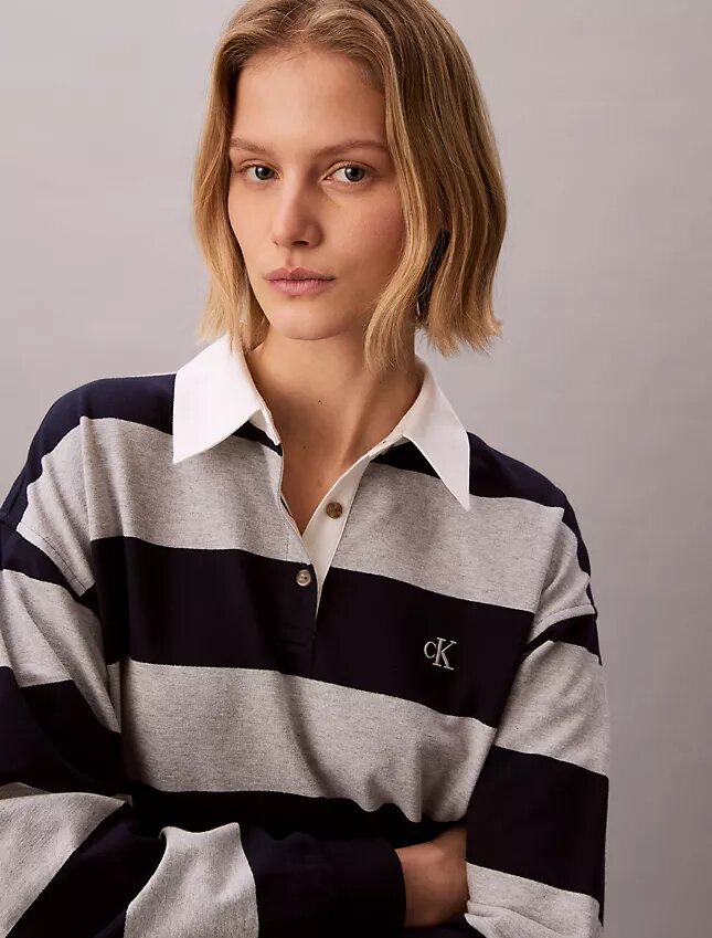 Varsity Çizgili Mini Polo Elbise Varsity Çizgili Mini Polo Elbise