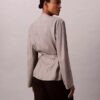 Viskon Jakarlı Sargılı Blazer Viskon Jakarlı Sargılı Blazer