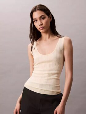 Viskon Karışımlı Ribana Tank Top Viskon Karışımlı Ribana Tank Top