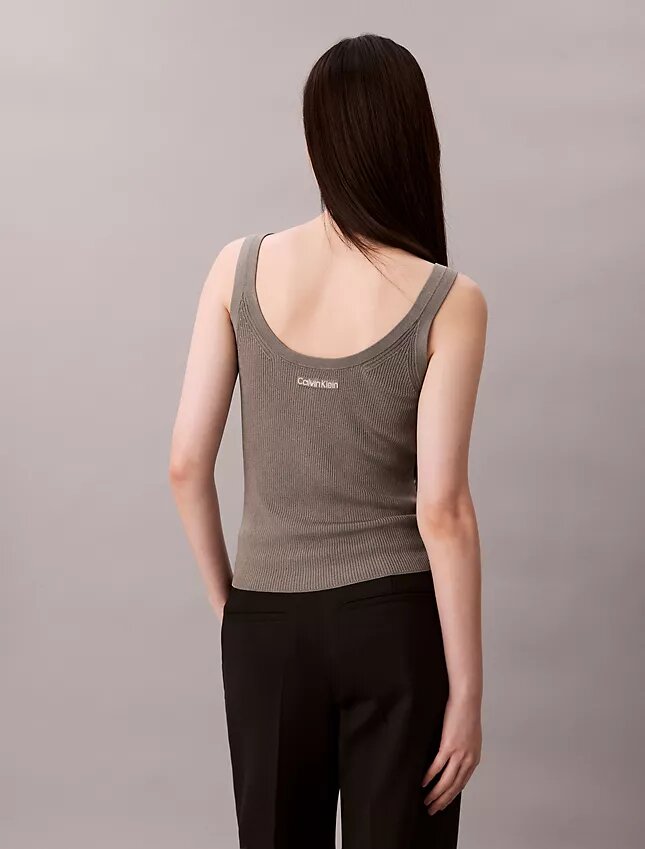 Viskon Karışımlı Ribana Tank Top Viskon Karışımlı Ribana Tank Top