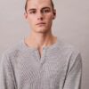 Waffle Örgü Henley Uyku Tişörtü Waffle Örgü Henley Uyku Tişörtü