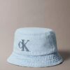 Yıkanmış Denim İşlemeli Logo Kova Şapka Yıkanmış Denim İşlemeli Logo Kova Şapka