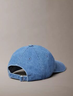 Yıkanmış Denim Nakışlı Logo Beyzbol Şapkası