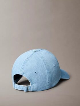 Yıkanmış Denim Nakışlı Logo Beyzbol Şapkası