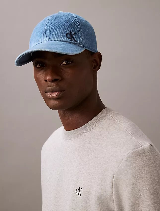 Yıkanmış Denim Nakışlı Logo Beyzbol Şapkası Yıkanmış Denim Nakışlı Logo Beyzbol Şapkası