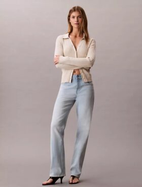 Yüksek Bel Düz Paça Jean Yüksek Bel Düz Paça Jean