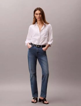 Yüksek Bel Düz Paça Jean Yüksek Bel Düz Paça Jean