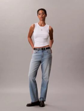 Yüksek Bel Düz Paça Jean