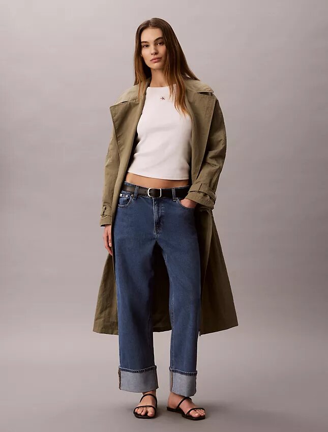 Yüksek Bel Düz Paça Jean Yüksek Bel Düz Paça Jean