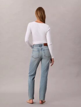 Yüksek Bel Düz Paça Jean