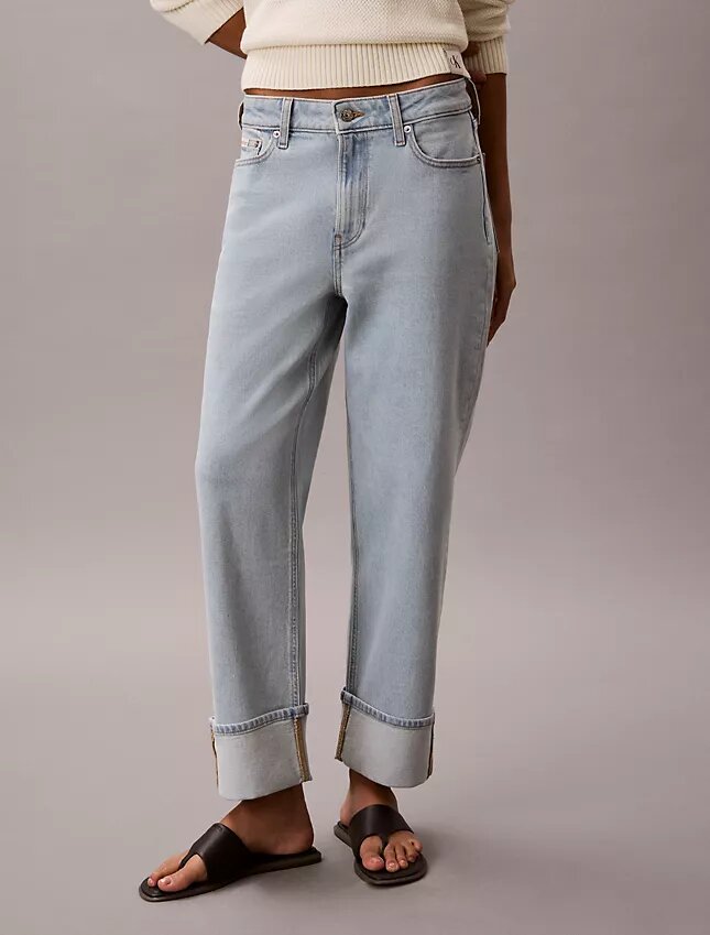 Yüksek Bel Düz Paça Jean Yüksek Bel Düz Paça Jean