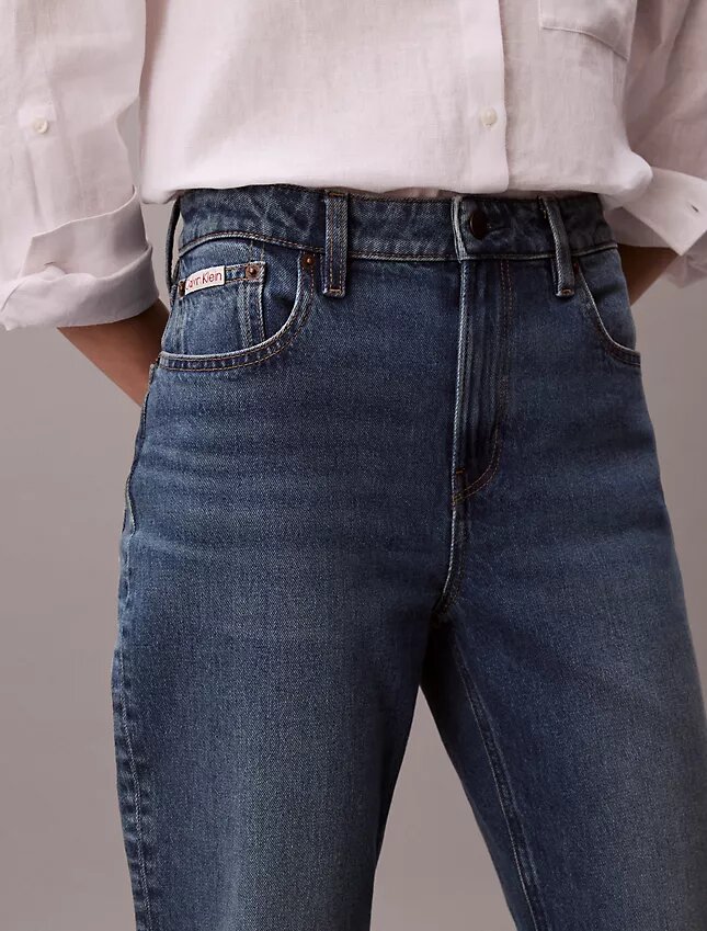 Yüksek Bel Düz Paça Jean Yüksek Bel Düz Paça Jean