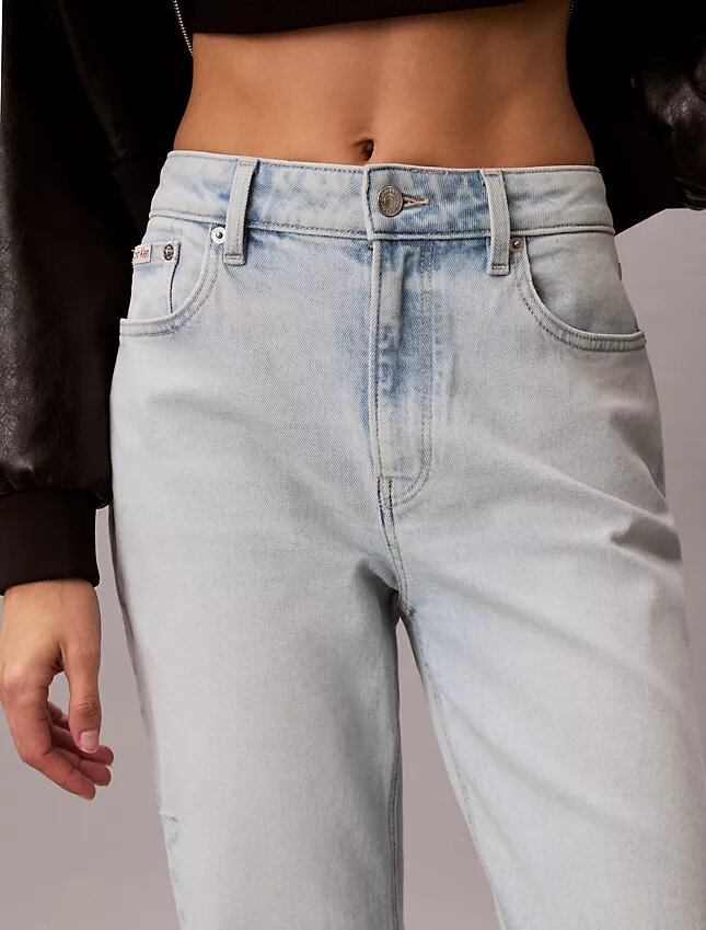 Yüksek Bel Düz Paça Jean Yüksek Bel Düz Paça Jean