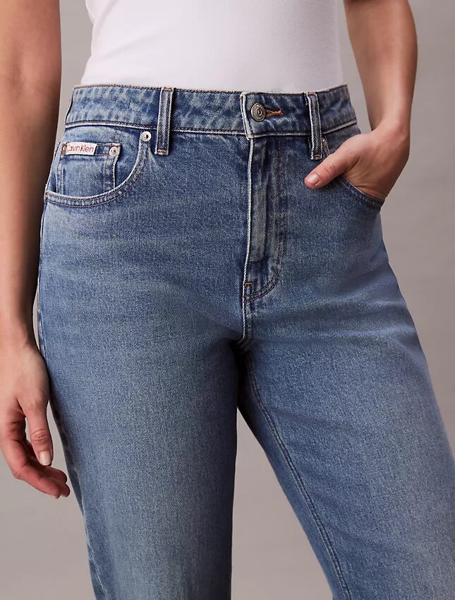 Yüksek Bel Düz Paça Jean Yüksek Bel Düz Paça Jean