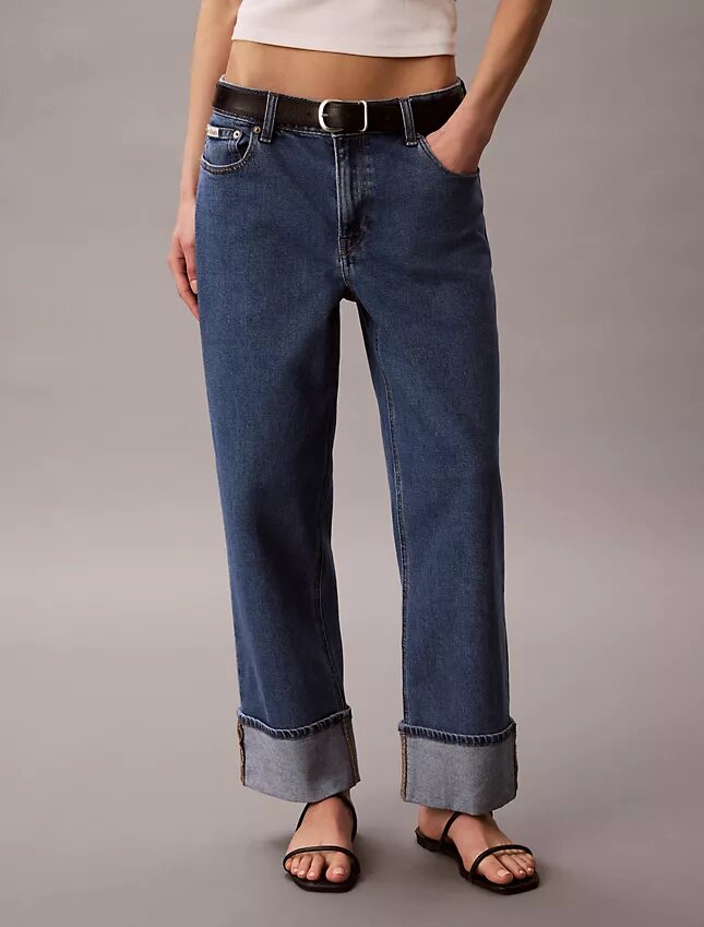 Yüksek Bel Düz Paça Jean Yüksek Bel Düz Paça Jean