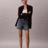 Yüksek Bel Midi Denim Şort Yüksek Bel Midi Denim Şort