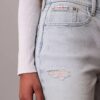 Yüksek Bel Midi Denim Şort Yüksek Bel Midi Denim Şort