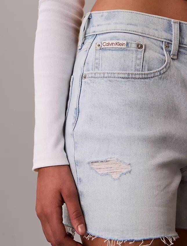 Yüksek Bel Midi Denim Şort Yüksek Bel Midi Denim Şort