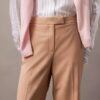 Yün Gabardin Karışımı Geniş Paça Pantolon Yün Gabardin Karışımı Geniş Paça Pantolon