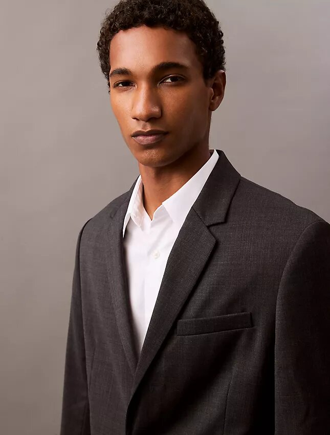 Yün Karışımlı Tek Düğmeli Blazer Yün Karışımlı Tek Düğmeli Blazer