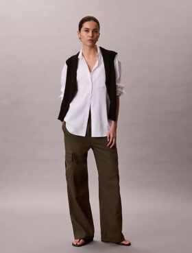 Yumuşak Twill Kargo Pantolon